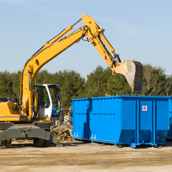 how many times can i have a residential dumpster rental emptied in Wilroads Gardens